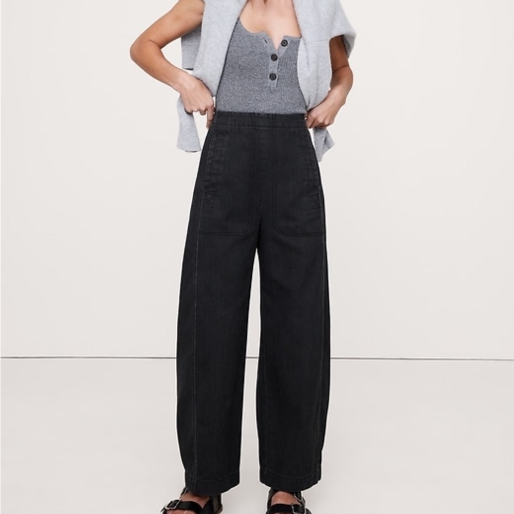 Banana Republic High Rise Utility Barrel Leg Jean